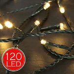 Trade Shop Traesio-catena Luminosa 14,5mt Luci Natale 120 Led Bianco Caldo Luminar Interno Esterno -