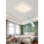 Trade Shop Traesio-plafoniera Led 24w 48w Lampadario Smart 3 Toni Dimmerabile Effetto Cristallo C29 -