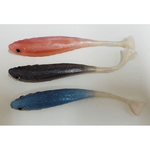 Trade Shop Traesio-set 3 Pezzi Pesci Esche Artificiali In Gomma Silicone Per Pesca Lago Fiume -