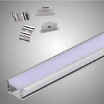 Trade Shop Traesio-profilo Ad Incasso In Alluminio 2 Mt Con Copertura Opaca Per Strip Led Al-13 -