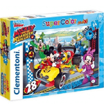 Trade Shop Traesio-puzzle 24pz Maxi Clementoni Supercolor Topolino Mickey Mouse Roadster Racers -