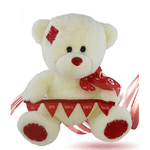 Trade Shop Traesio-orso Peluche Con Fiocco Festone Ti Amo Tanto Tanto Tanto 30cm San Valentino 93864 -