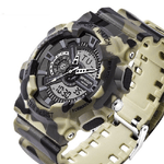 Trade Shop Traesio-orologio Sportivo Sanda Uomo Resistente Acqua Cronografo Camouflage Beige -