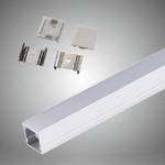 Trade Shop Traesio-profilo In Alluminio Barra Da 2mt Con Copertura Opaca Per Strip Led Strisce Al15 -