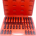 Trade Shop Traesio-set 26 Pezzi Chiavi A Bussola Inserti Millerighe Xzn 1/2" Da M5 A M16 Fs-43614 -