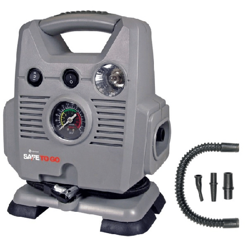 Trade Shop Traesio-compressore Di Aria 12v 260 Psi Doppio Motore Con Manometro Integrato Cps-0161 -