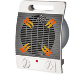 Trade Shop Traesio-termoventilatore Portatile Potenza Regolabile Caldobagno Elettrico Basso Consumo -