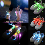 Trade Shop Traesio-coppia Di Lacci Piatti Per Scarpe Colorati Con Luci A Led Stringhe Sneaker -