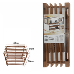 Trade Shop Traesio-scarpiera Porta Scarpe 3 Piani Ripiani In Legno Scaffale Mobile 63x27x50cm 35974 -