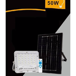 Trade Shop Traesio-faro Faretto Pannello Solare 50 Watt Luce Fredda 6500k Ip65 Telecomando S12a-50w -