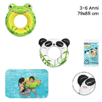 Trade Shop Traesio-salvagente Panda/rana 79x85cm Ciambella Gonfiabile Mare Bambini 3-6 Anni 36351 -