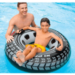 Trade Shop Traesio-gonfiabile A Forma Di Pneumatico Ciambella Ruota 114 Cm Per Mare Piscina -