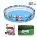 Trade Shop Traesio-piscina Gonfiabile 3 Anelli 122 X 25 Cm Topolino Mickey Mouse Per Bambini 91007 -