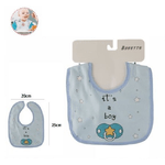 Trade Shop Traesio-2pz Bavetto Bavaglino Neonato Pappa Allattamento Bambini It's A Boy Azzurra 68335 -