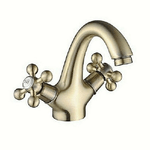 Cleafe-rubinetto Miscelatore Lavabo Bagno Ottone Dorato Bronzo Modello Roma 52805a -