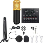 Andowl-set Microfono Con Mix Schede Audio Filtro Anti-pop Supporto Girevole Studio Mic8 -