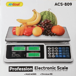 Andowl-bilancia Digitale Elettronica Professionale Da Cucina Portata Max. 40kg Acs-809 -