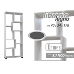 Kaela-mobile Moderno Libreria Scaffale 8 Scomparti In Legno Bianca 70x24x178cm 715648 -