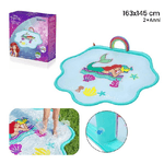 Trade Shop Traesio-tappettino Spruzzi Acqua Sirenetta Splash Pad 163x145cm Per Bambini Estate 9101 -