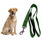 Trade Shop Traesio-guinzaglio Corto Per Cane Cani In Nylon 120cm Verde Militare Con Moschettone -