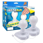 Trade Shop Traesio-2 Lampadine Insta Bulb Lampadina A Batteria Con Filo Di Accensione E Spegnimento -