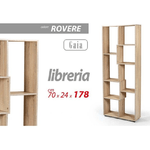 Kaela-libreria H178x70x24 Cm Ripiani Legno Rovere Mobile Scaffale Moderno Gaia 770722 -