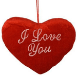 Trade Shop Traesio-cuore Rosso Con Scritta I Love You Con Appendino 20cm Idea Regalo San Valentino -