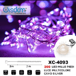 Wisdom-catena 200 Led Mille Piedi Effetto Ramo Luce Multicolore A Batteria Xc-4093 -