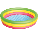 Trade Shop Traesio-piscina Summer A 3 Anelli Color Arcobaleno Con Fondo Gonfiabile 102x25 Cm 51104 -