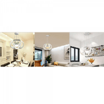 Trade Shop Traesio-lampadario Soffitto Sfera Moderno Led 78w Lampada Luce Calda Fredda Naturale B21 -