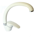 Cleafe-miscelatore Rubinetto Monocomando Per Lavello Cucina Canna Curva Bianco 52939 -