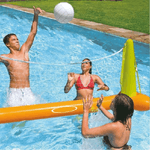 Trade Shop Traesio-gioco Volleyball Pallavolo Rete Gonfiabile E Pallone Da Piscina 239 X 64 X 91 Cm -