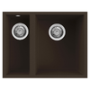 Elleci-Lavello-Incasso-2-vasche-56x44-Quadra-150-Sottotop-Granitek-Espresso-Marrone-LGQ15078BSO