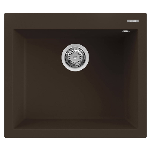 Elleci-Lavello-Incasso-1-vasca-57x50-Quadra-105-Granitek-Espresso-Marrone-LGQ10578