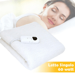 Trade Shop Traesio-coperta Elettrica Termica Letto Singolo In Lana Coprimaterasso Scaldaletto 60w -