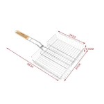 Trade Shop Traesio-graticola A Rete Per Grigliate 55x31x24xh5.5cm + Manico Griglia Barbecue 2406341 -