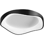 Trade Shop Traesio-plafoniera Led A Onda Nero 38 Watt Ultra Moderna Tre Colorazioni Di Luce C53-n3c -