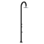 Sined Luna Alu Nera Led Doccia In Alluminio Doppio Attacco Dacqua Soffione Led Lavapiedi Nero