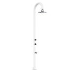 Sined Luna Alu Bianca Led Doccia In Alluminio Doppio Attacco Dacqua Con Soffione Iswitch Led Bianca