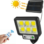 Trade Shop Traesio-kit 4pz Faro Solare Led Con Pannello Faretto Sensore Di Movimento 96 Led Cob T09 -