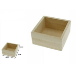 Trade Shop Traesio-set 2 Pz Box Scatola Scatole In Legno Naturale 10 X 10 X 4.8 Cm Decoupage 71197 -