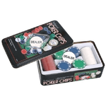 Trade Shop Traesio-set Poker Chips Professioale 100 Fishes Fiches Dakota Texas Holdem 100 Chips -