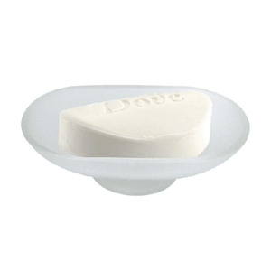 Cleafe-piattino Ricambio Porta Sapone Ovale In Vetro Satinato 13cm Bagno Accessori -