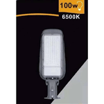 Trade Shop Traesio-lampione Stradale Led 100 W 9000lm Grigio Ip65 Luce Bianco Freddo 6500k Rl02-100w -