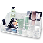 Trade Shop Traesio-organizer Cosmetici Make Up Accessori Espositore 16 Scomparti 17 X 9cm Acrilico -