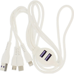 Andowl-cavo Usb 5 In 1 40 Cm Ricarica Rapida Trasferimento Dati 3.1a 2 Porte Usb Q-a35 -