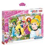 Trade Shop Traesio-puzzle Principesse Disney Supercolor 100 Pezzi Con Gemme Adesive Gioco Bimbe 6+ -