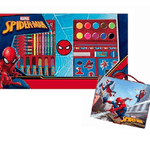 Trade Shop Traesio-valigetta Con Colori Di Spiderman Set Per Colorare Gioco Per Bambini 52 Pezzi -