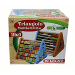 Trade Shop Traesio-triangolo Multiattività 2 In 1 Pallottoliere In Legno Giocattolo Gioco Bambini -