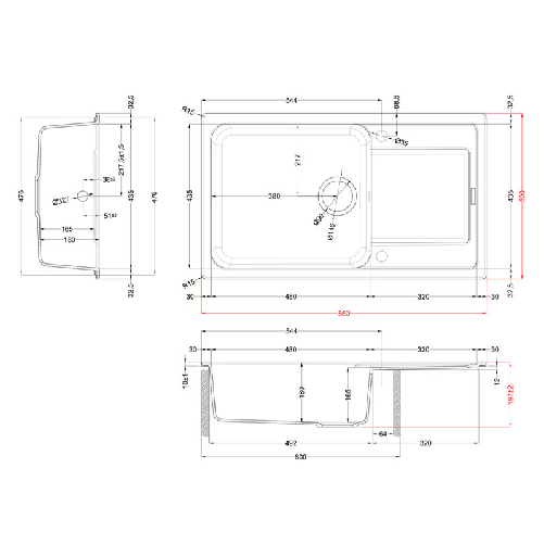 Elleci-Lavello-Incasso-1-vasca-86x50-Life-410-Granitek-Grigio-Cemento-LG241048